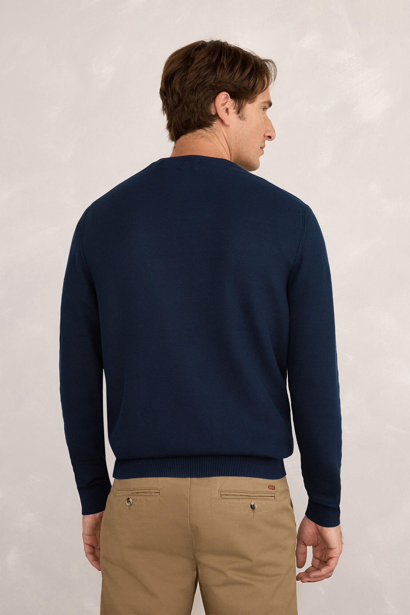 Milano Jersey b&aacute;sico de nido de abeja Navy