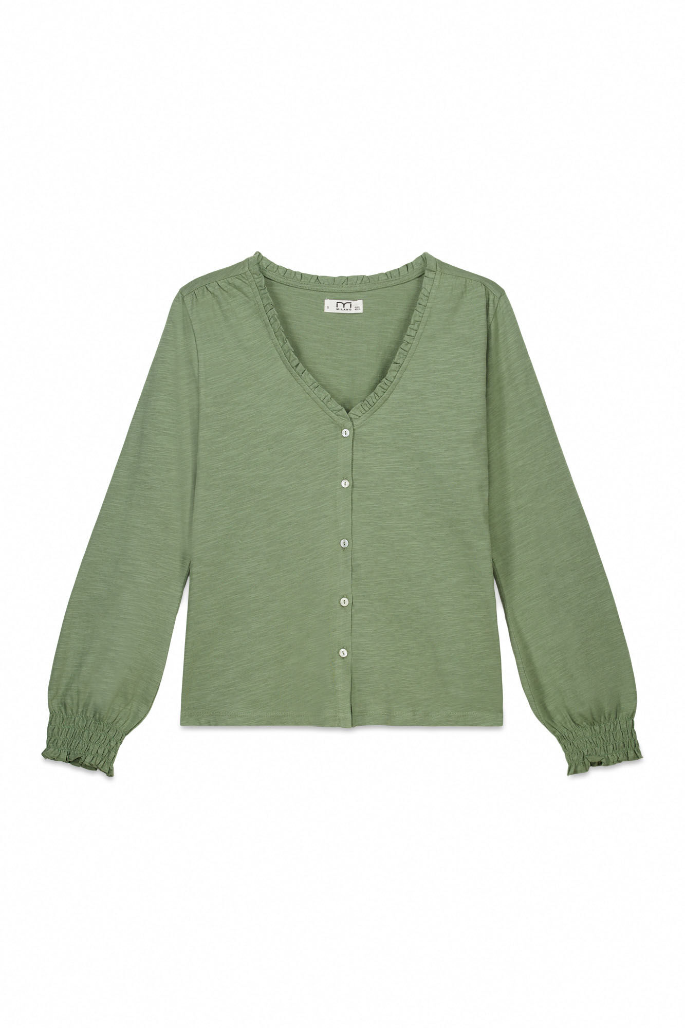 Milano Playera manga larga Kaki Claro