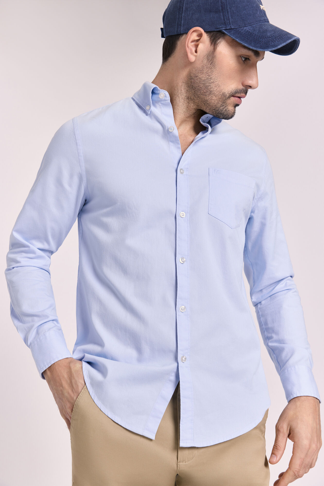 Milano Camisa lisa manga larga
