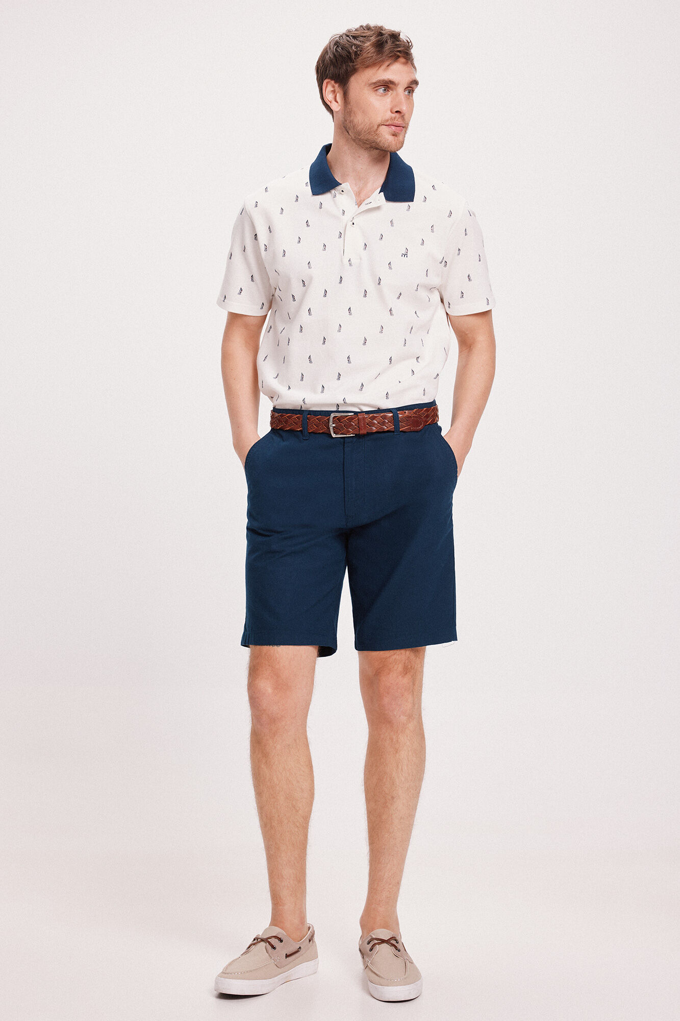 Milano Bermuda Lisa Lino Navy