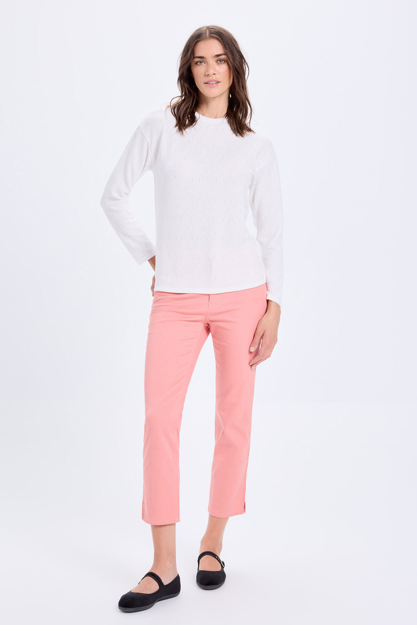 Milano Playera de manga larga con calidad estructurada.