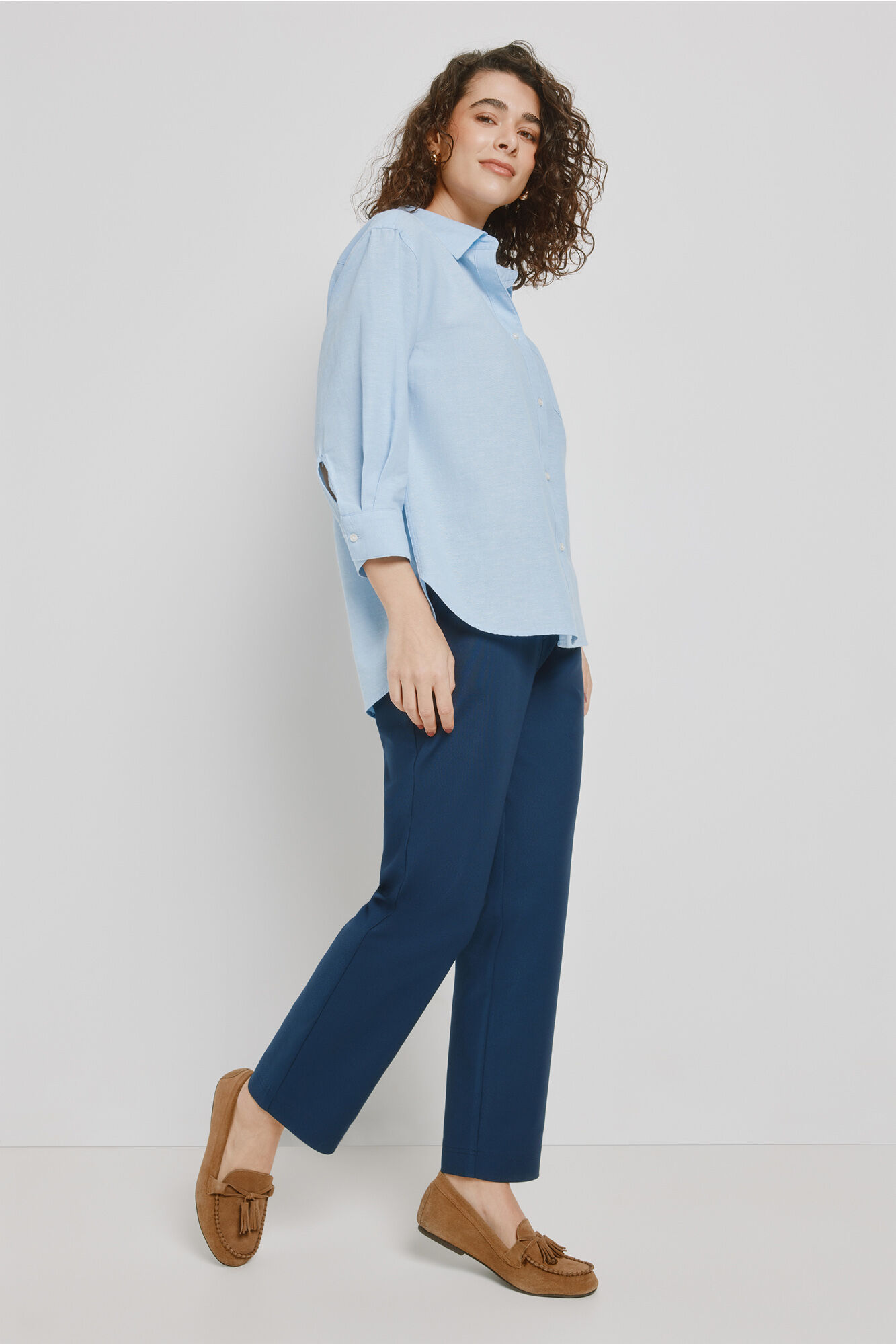 Milano Camisa cuello camisero Azul