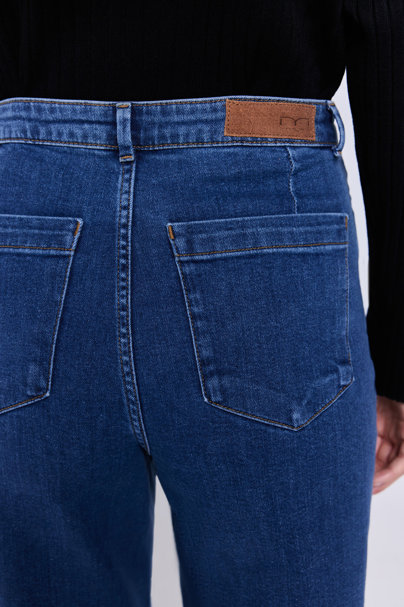 Milano Pantal&oacute;n denim pernera ancha Azul