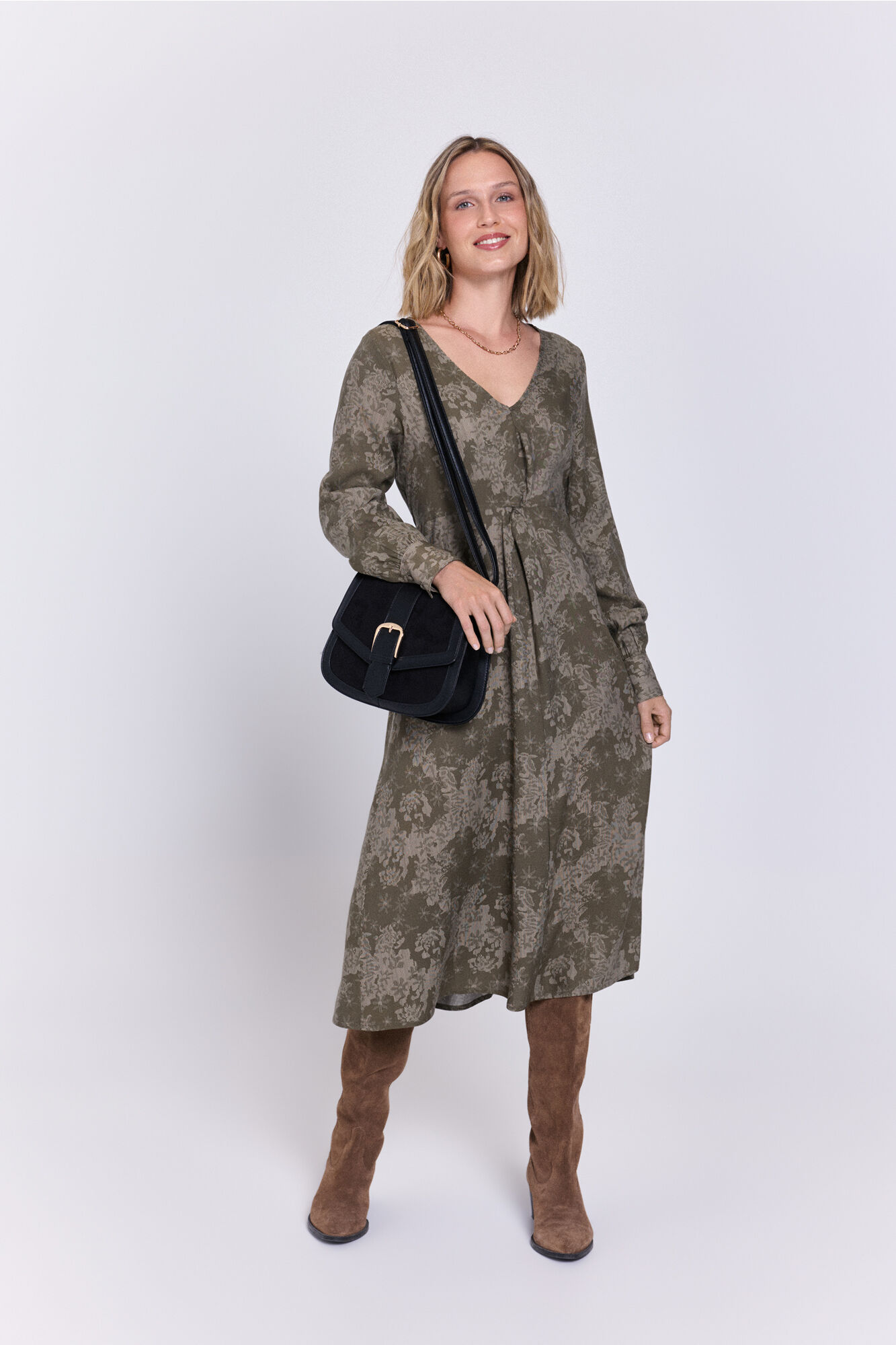 Milano Vestido fluido vestido midi Verde