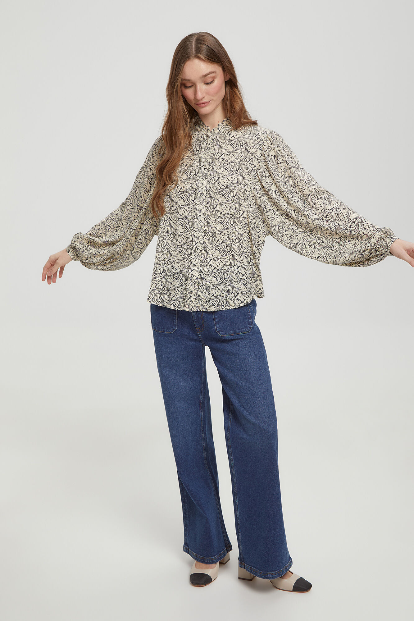 Milano Blusa volumen Azul