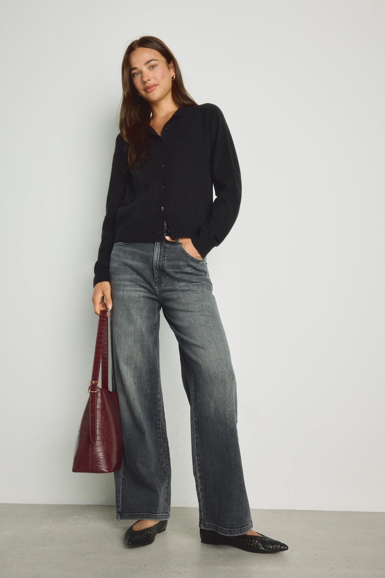 Milano Pantal&oacute;n de mezclilla ancho