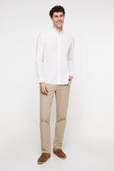 Fifty Outlet Chino liso vestir. Marfil