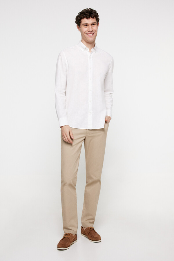Milano Chino liso vestir. Marfil