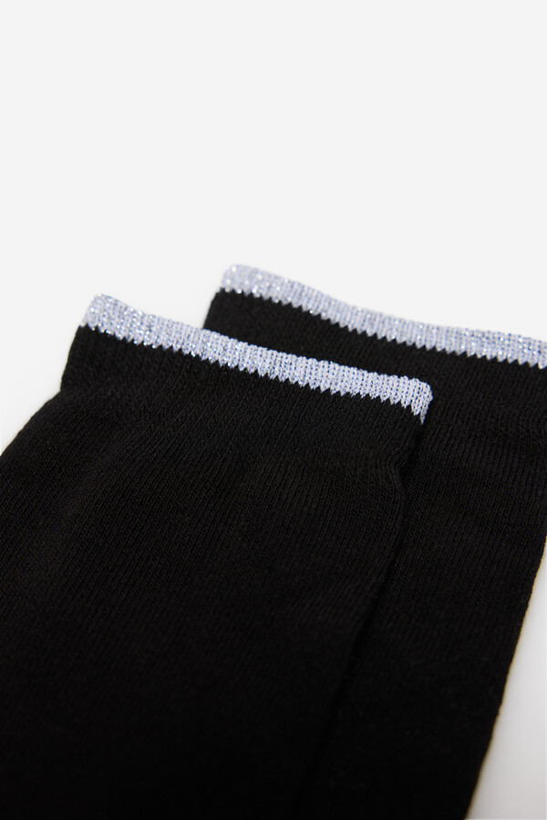 Milano Calcetines rib lurex Negro