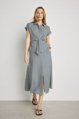 Milano Falda estampada Gris Claro