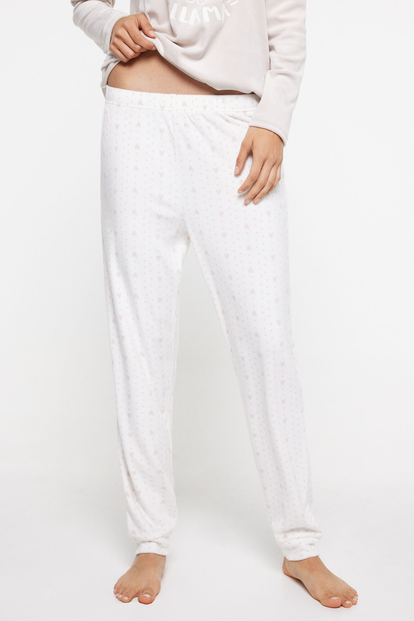 Milano Pijama largo velour llama Azul turquesa