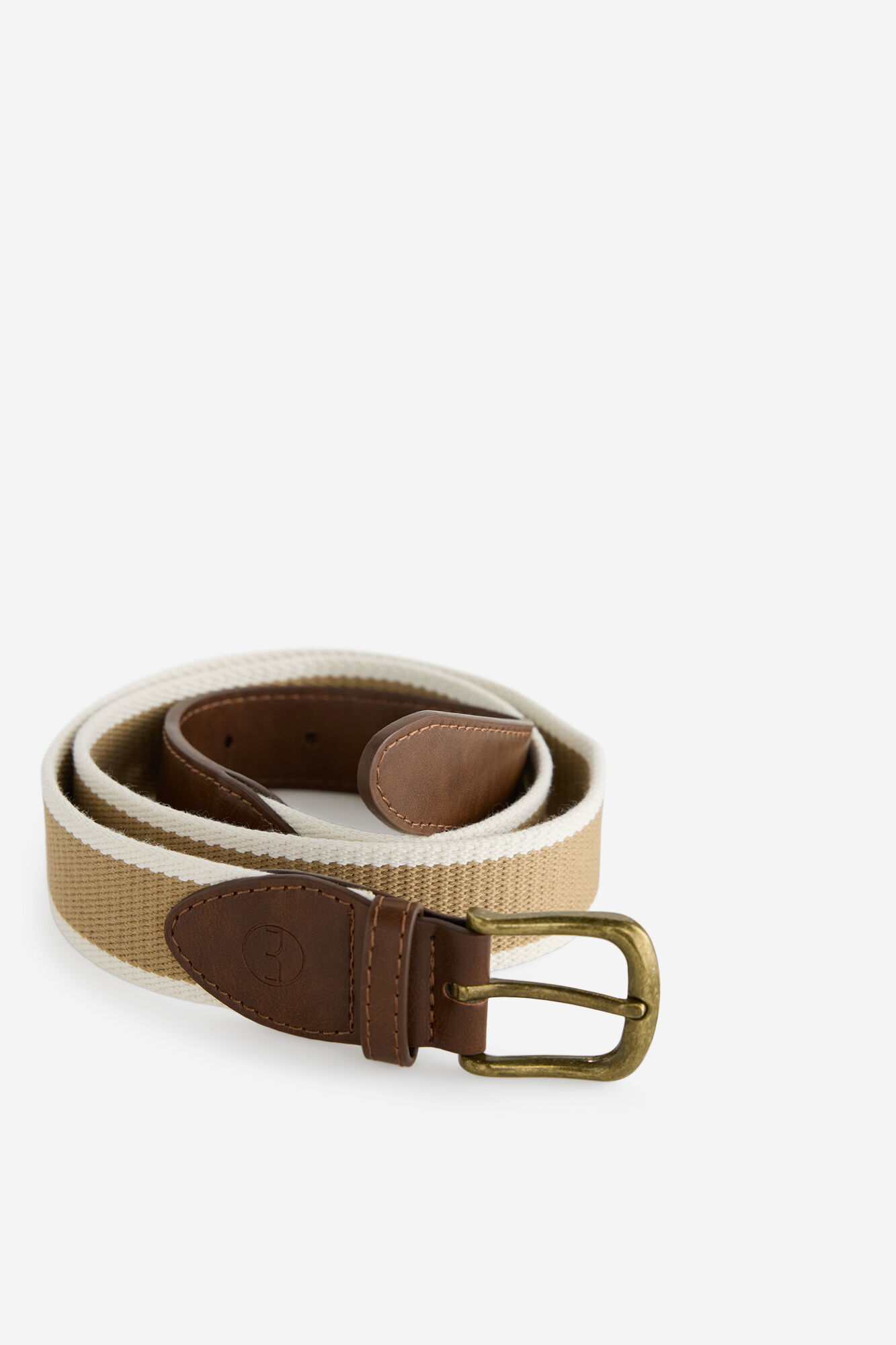 Milano Cintur&oacute;n canvas beige Tostado
