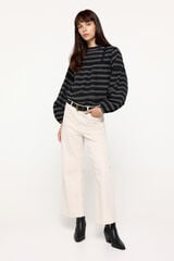 Fifty Outlet Blusa fluida canesú Negro