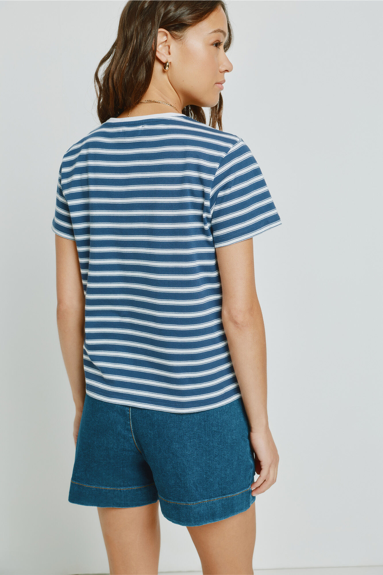 Milano Playera de rayas manga corta Navy