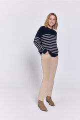 Milano Jersey de rayas dobladillo Navy