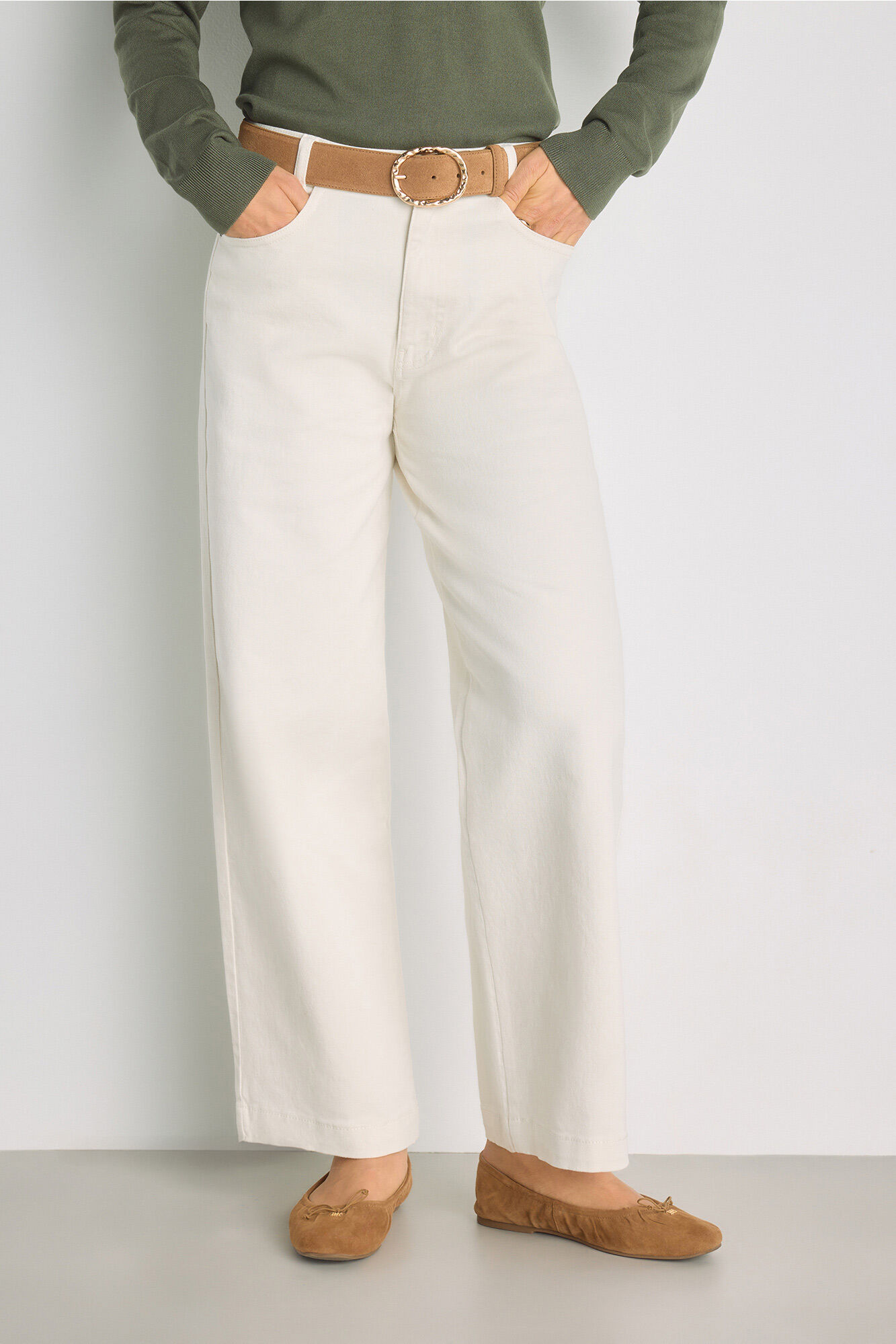 Milano Pantal&oacute;n ancho Beige