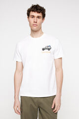 Fifty Outlet Playera manga corta. 100% de algodón. Blanco