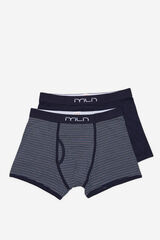 Fifty Outlet Pack de 2 boxers print rayas Navy