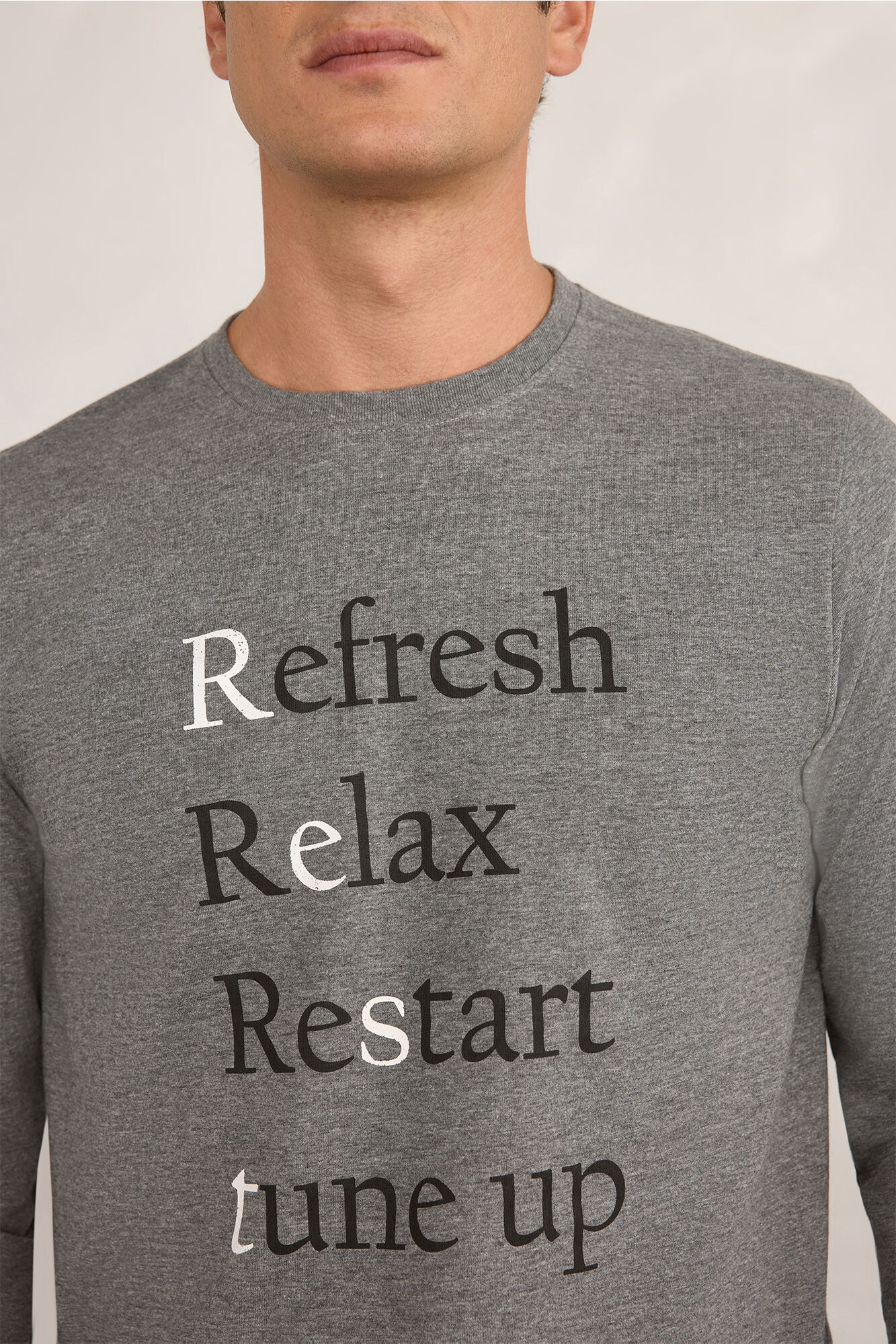 Milano Pijama estampados Gris Claro