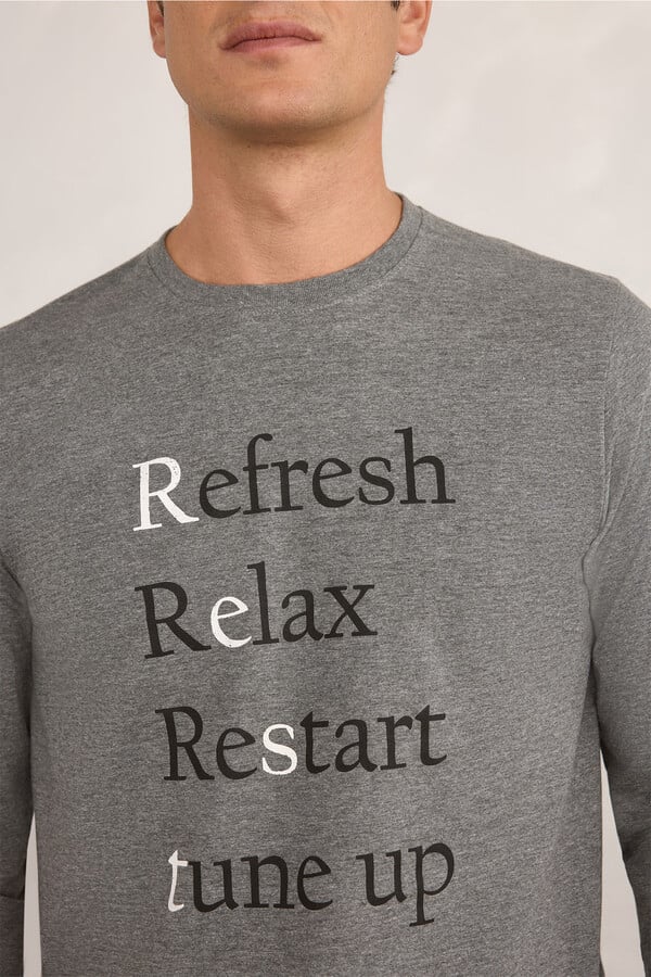 Milano Pijama estampados Gris Claro