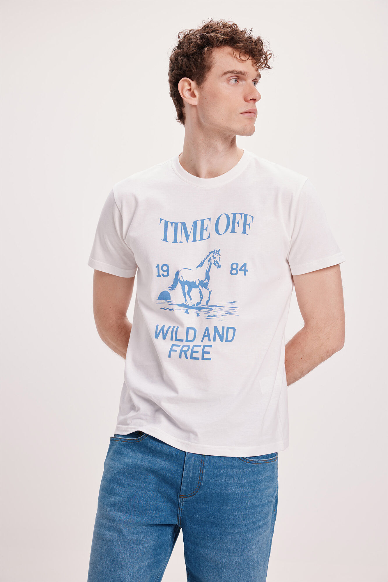 Milano Camiseta Estampada Marfil