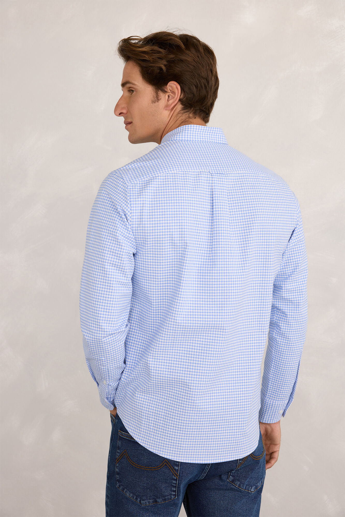 Milano Camisa deportiva a cuadros Azul