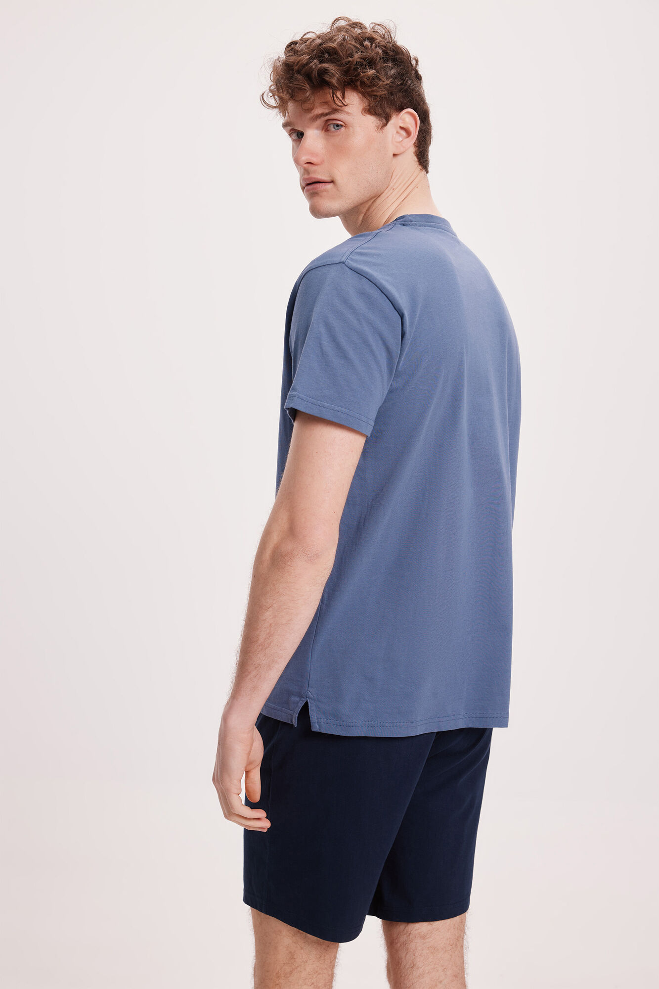 Milano Pijama corto print posicional Azul