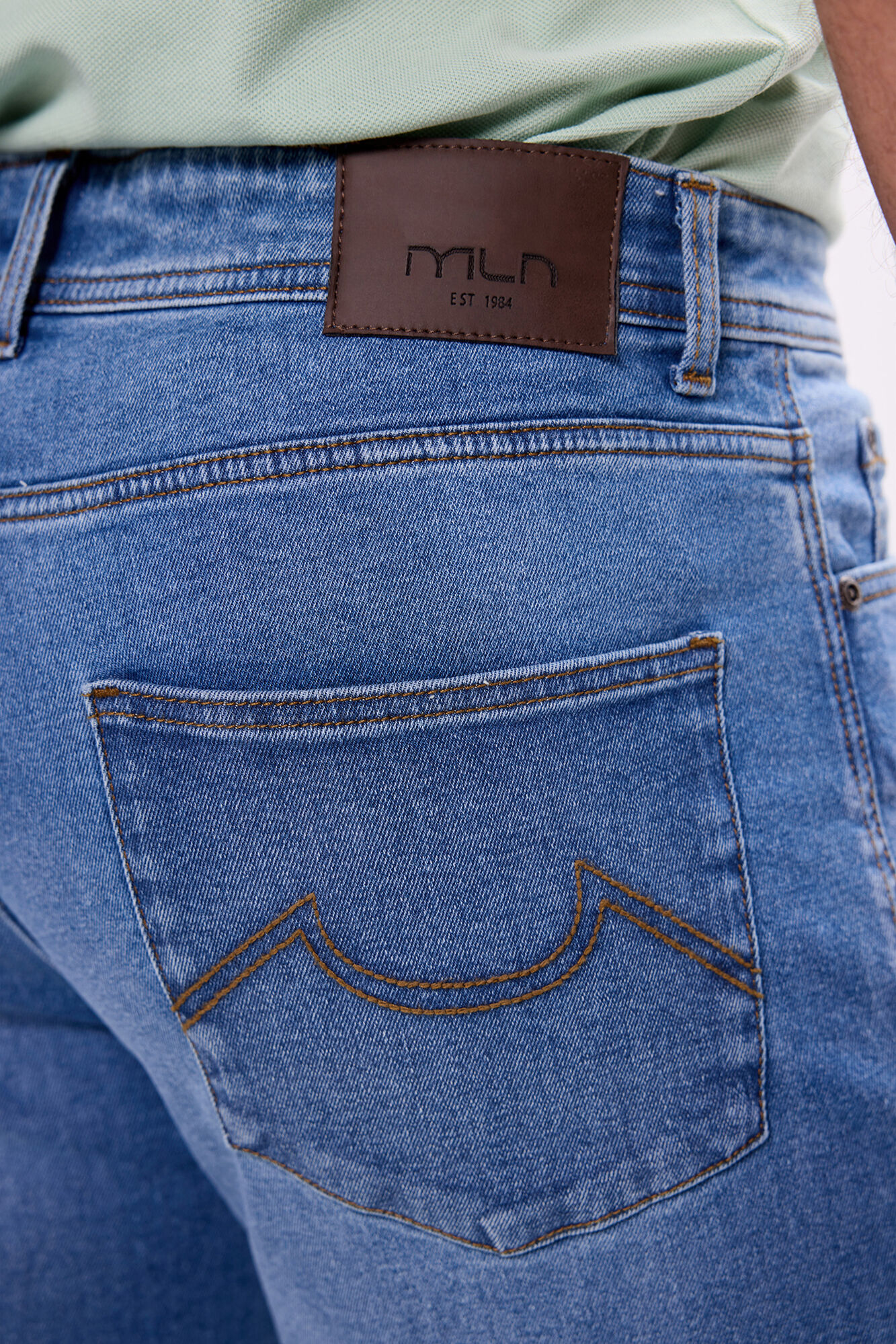 Milano Pantal&oacute;n denim ajustado Azul