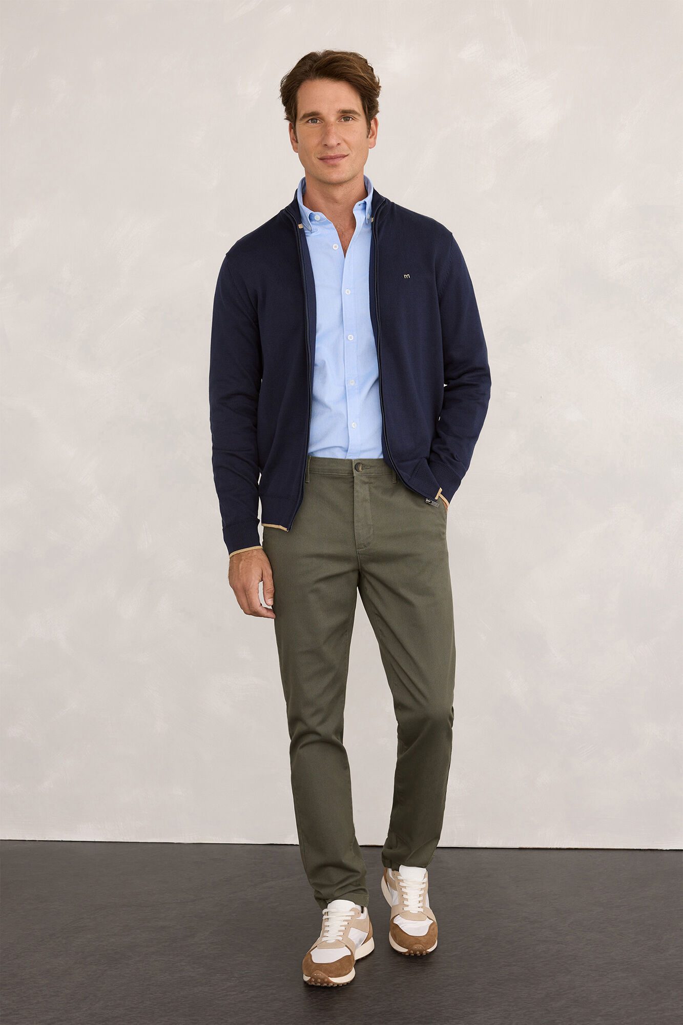 Milano C&aacute;rdigan de canal&eacute; Navy