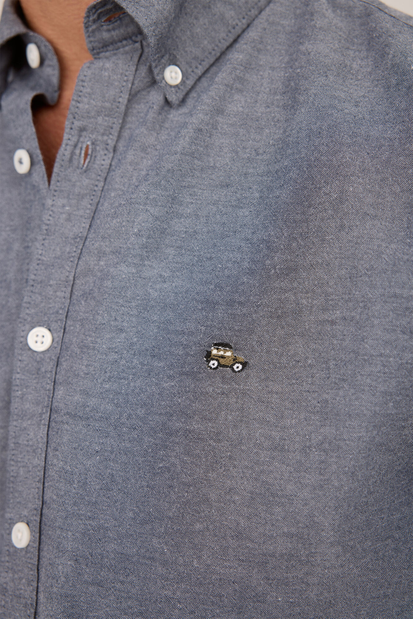 Milano Camisa deportiva con estampado Oxford Navy