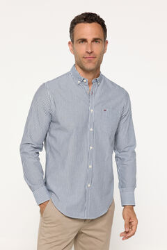 Fifty Outlet Camisa Popelín Rayas Azul