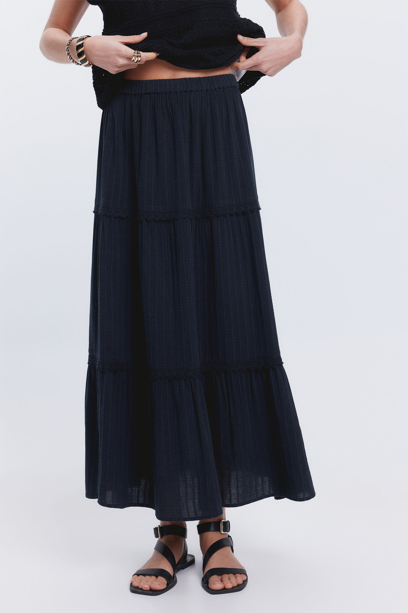 Milano Falda larga vuelo Negro