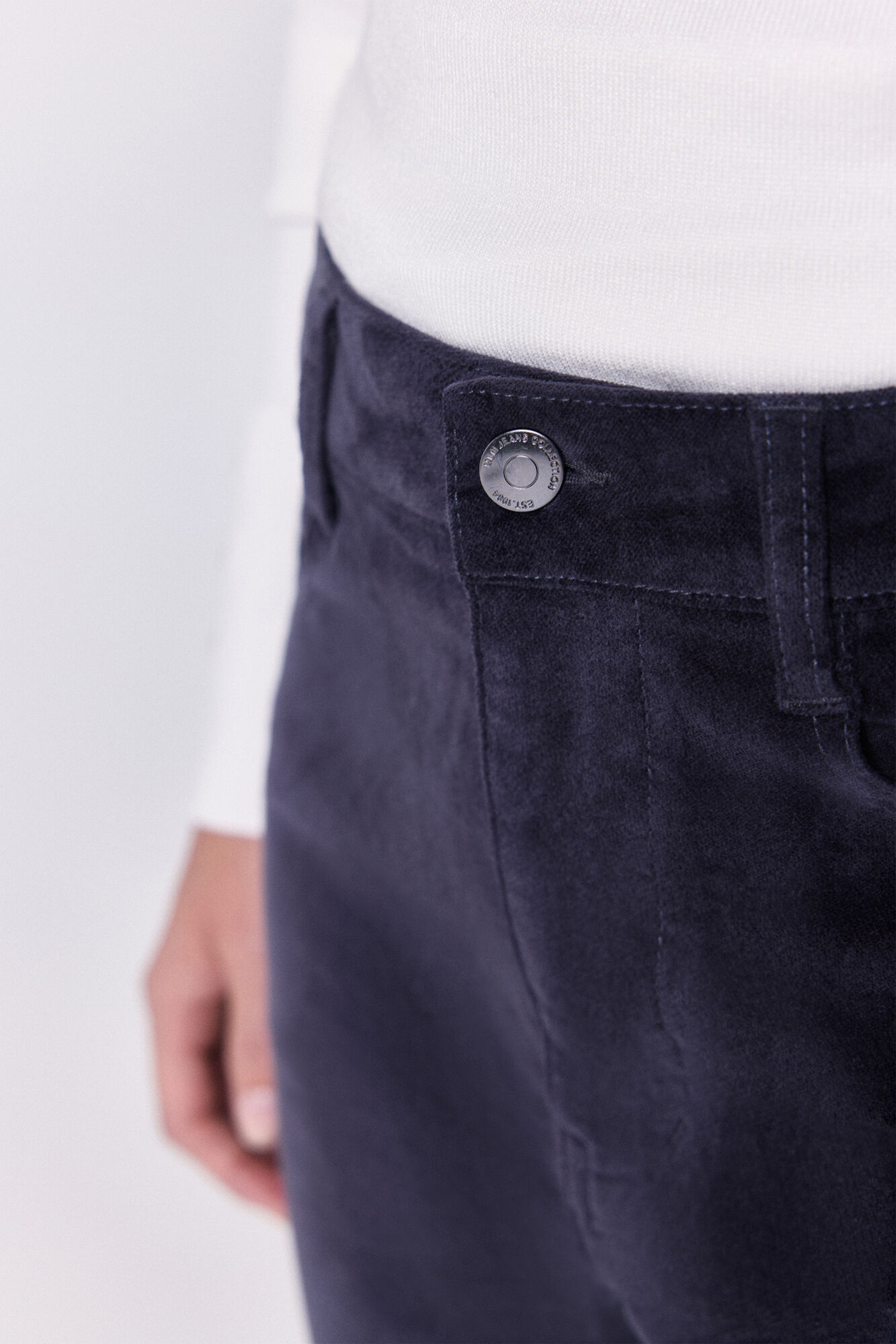 Milano Pantal&oacute;n de terciopelo de 5 bolsillos Gris Oscuro