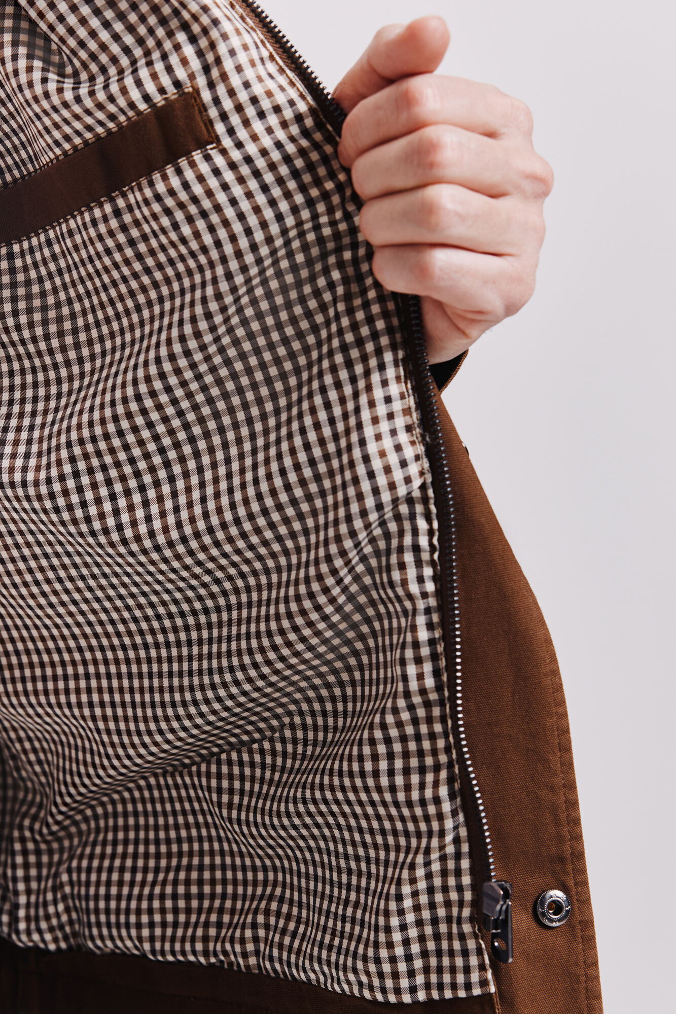 Milano Chamarra de algod&oacute;n Marr&oacute;n