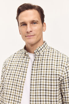 Fifty Outlet Camisa Twill Cuadros Verde