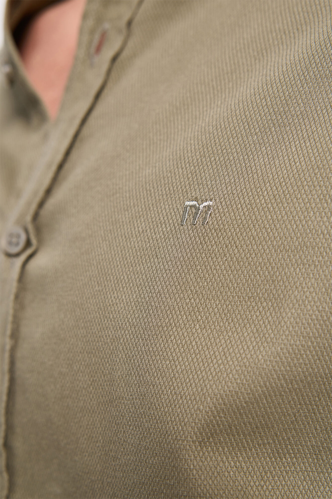 Milano Camisa deportiva estructurada Kaki Oscuro