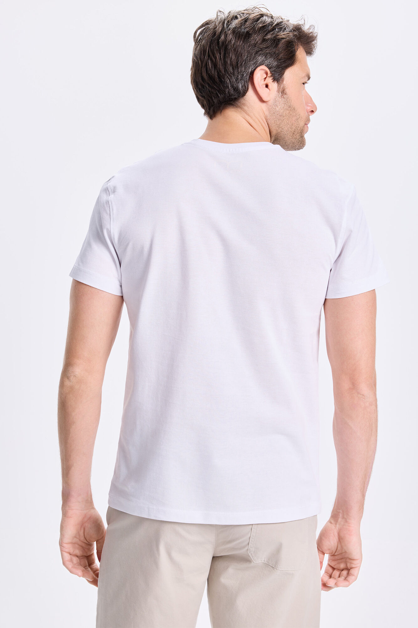 Milano Playera b&aacute;sica de piqu&eacute; Blanco