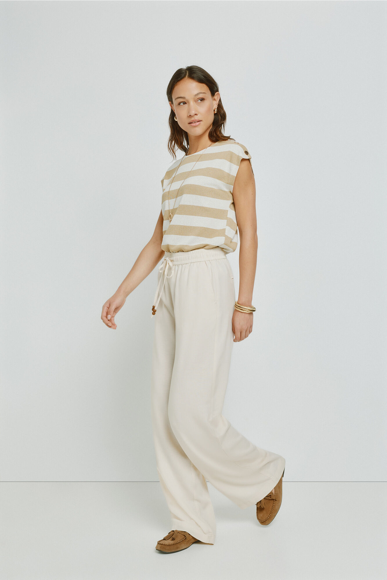 Milano Pantal&oacute;n holgado Beige