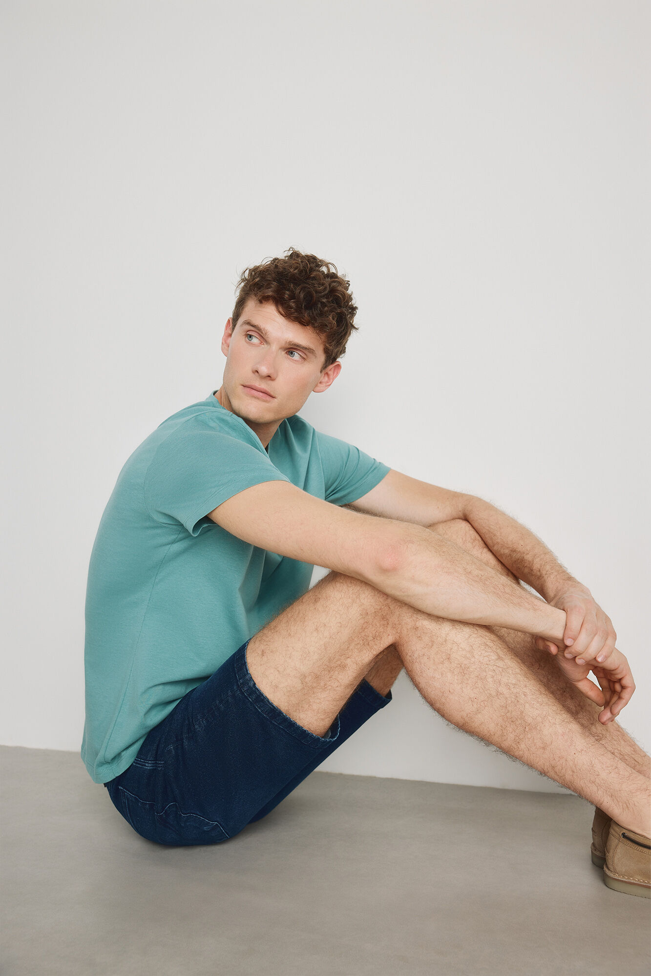 Milano Bermuda de mezclilla regular fit