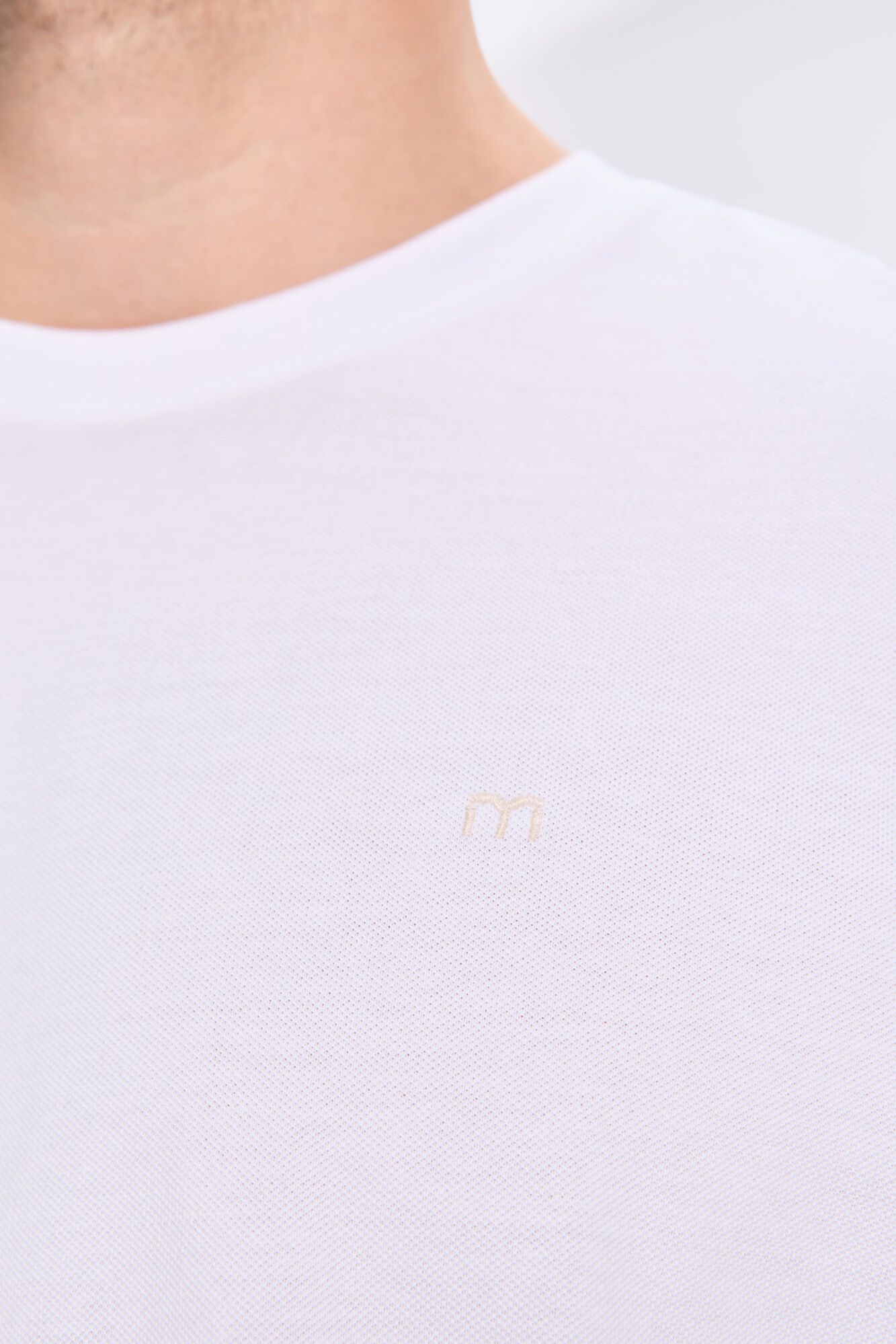 Milano Playera b&aacute;sica de piqu&eacute; Blanco