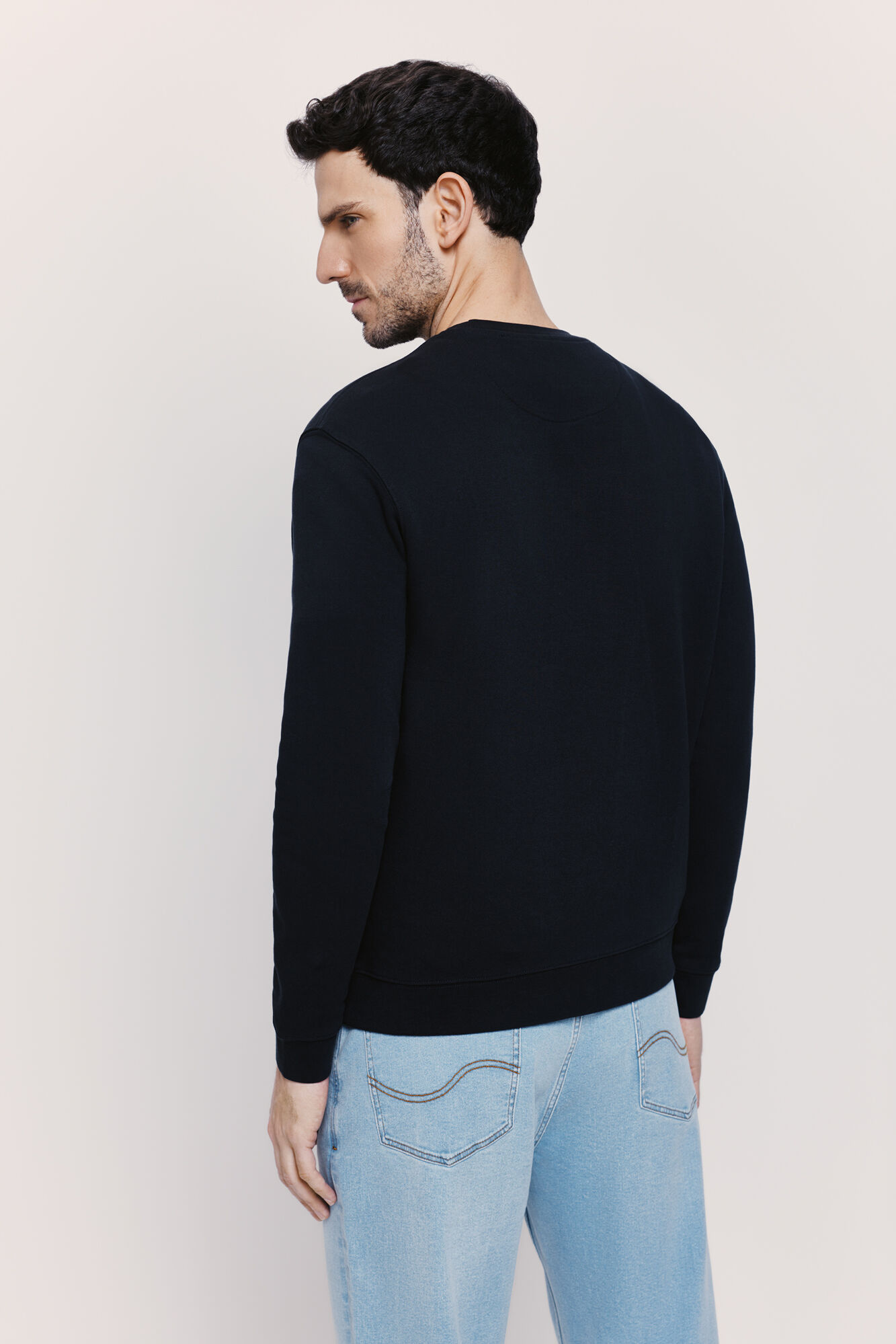 Springfield Sudadera cuello redondo con logo Navy