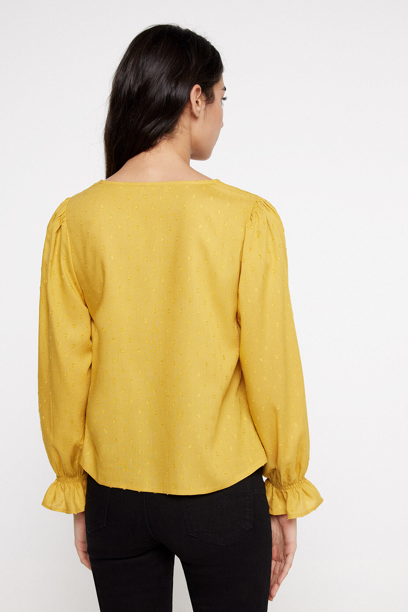 Milano Blusa plumeti Dorado/ Mostaza