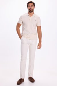 Fifty Outlet Polo básico de piqué Beige