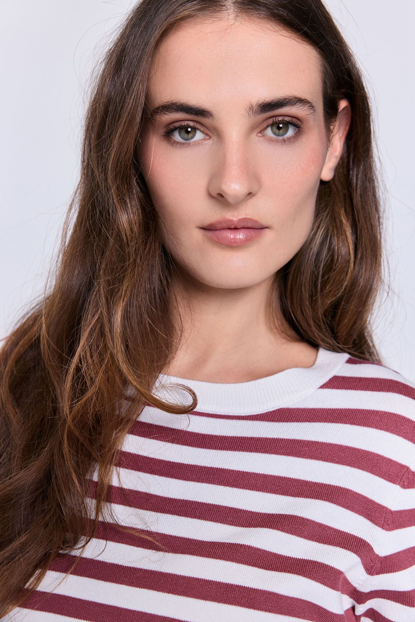 Milano Su&eacute;ter fino de rayas bicolor