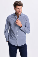 Fifty Outlet Camisa de sarga a cuadros Azul