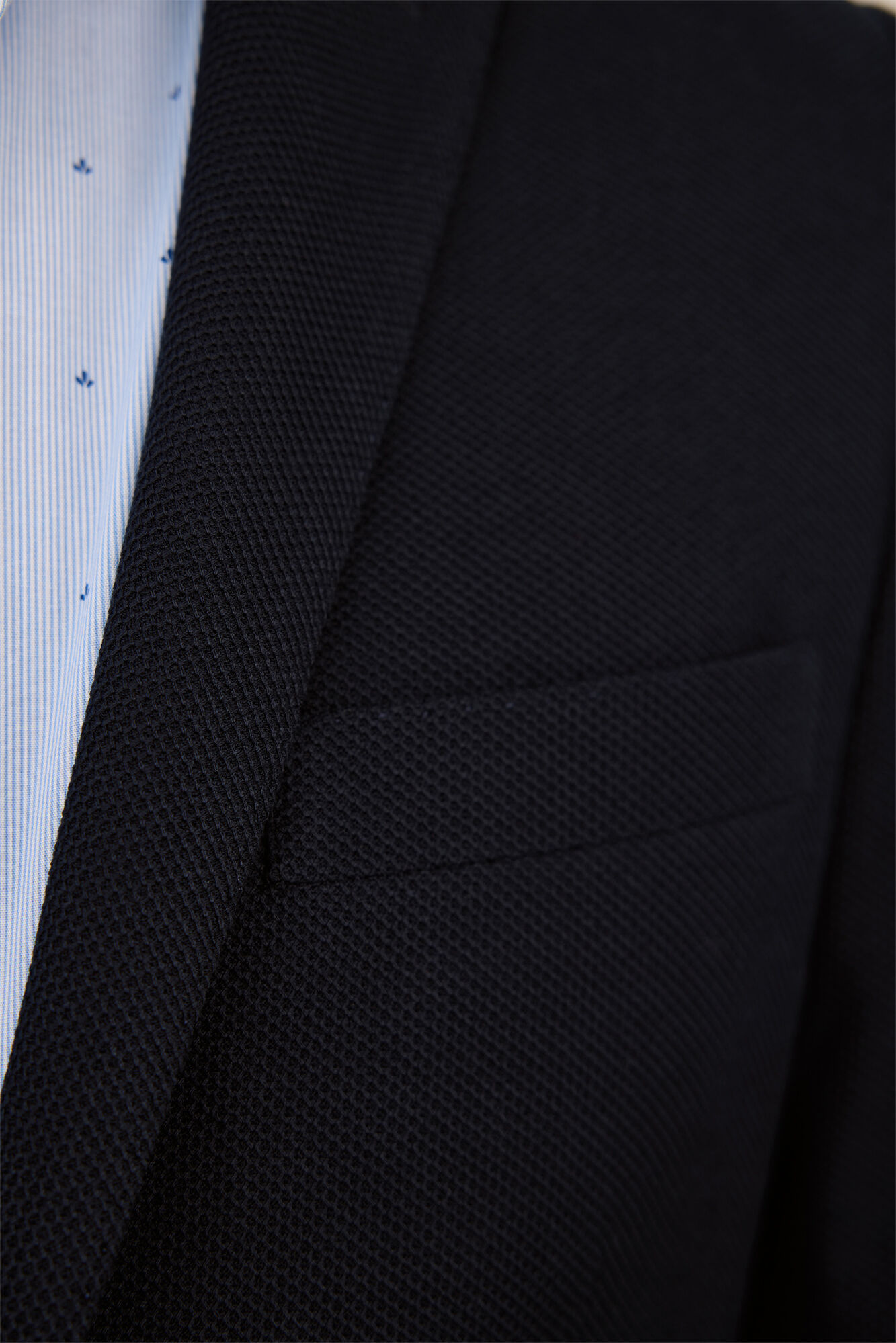 Milano Blazer de punto entallada Navy