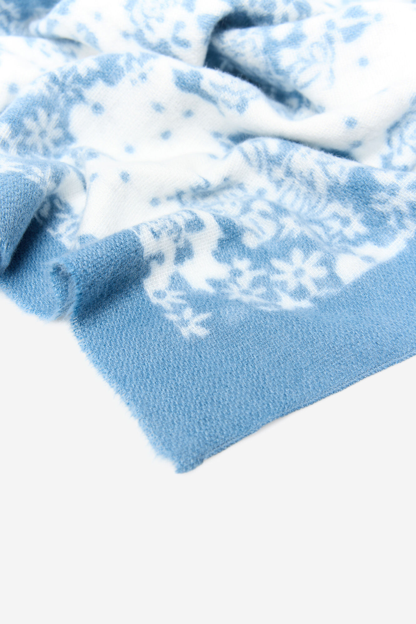 Milano Pa&ntilde;uelo con estampado de flores azules bicolor Azul