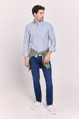 Milano Camisa lisa manga larga Azul