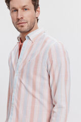 Fifty Outlet Camisa slub rayas Naranja
