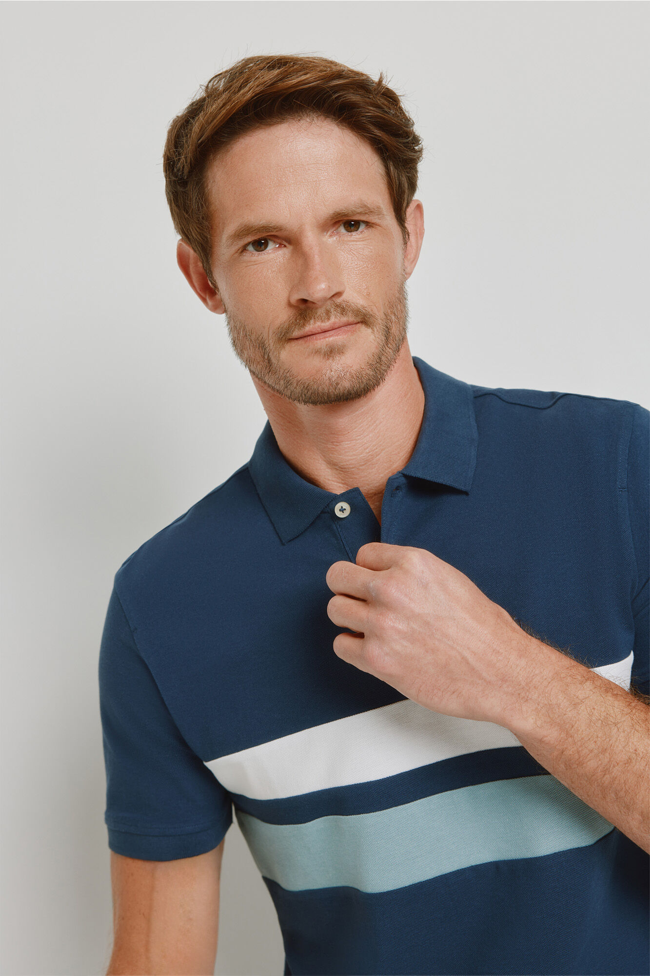 Milano Polo de rayas manga corta